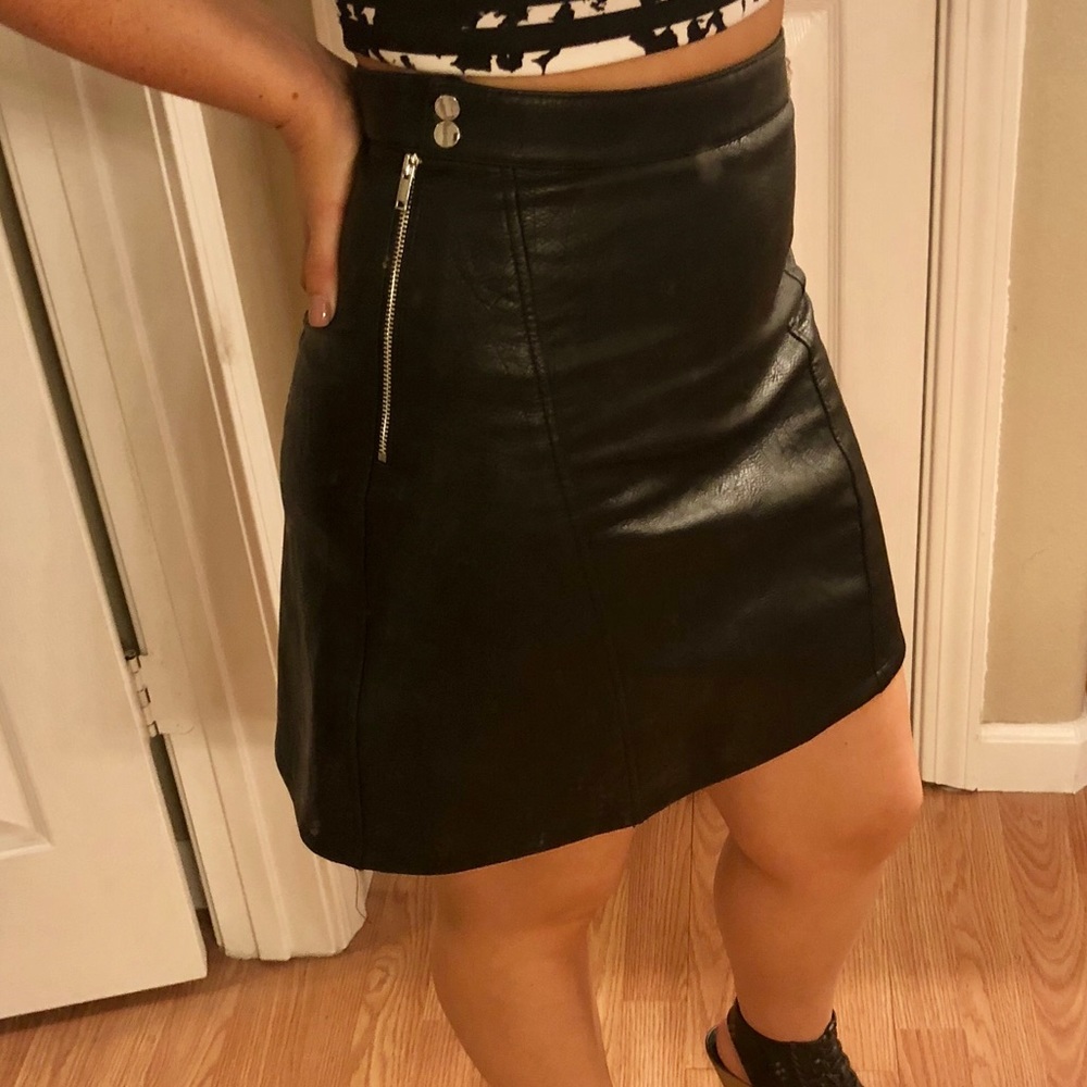 Zara faux leather skirt